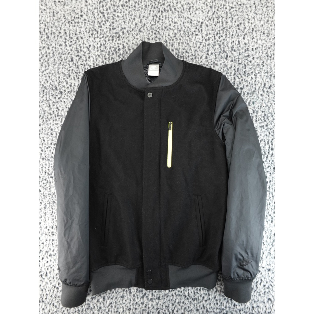 Nike Sportswear Destroyer Bomber Jacket Mens Small Black Varsity Techwear Small